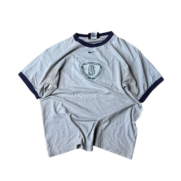 Y2K Nike Center Swoosh Seattle Mariners T Shirt Large - Picture 1 of 7